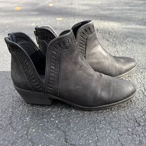 Vince Camuto Black Cut-Out Ankle Booties
